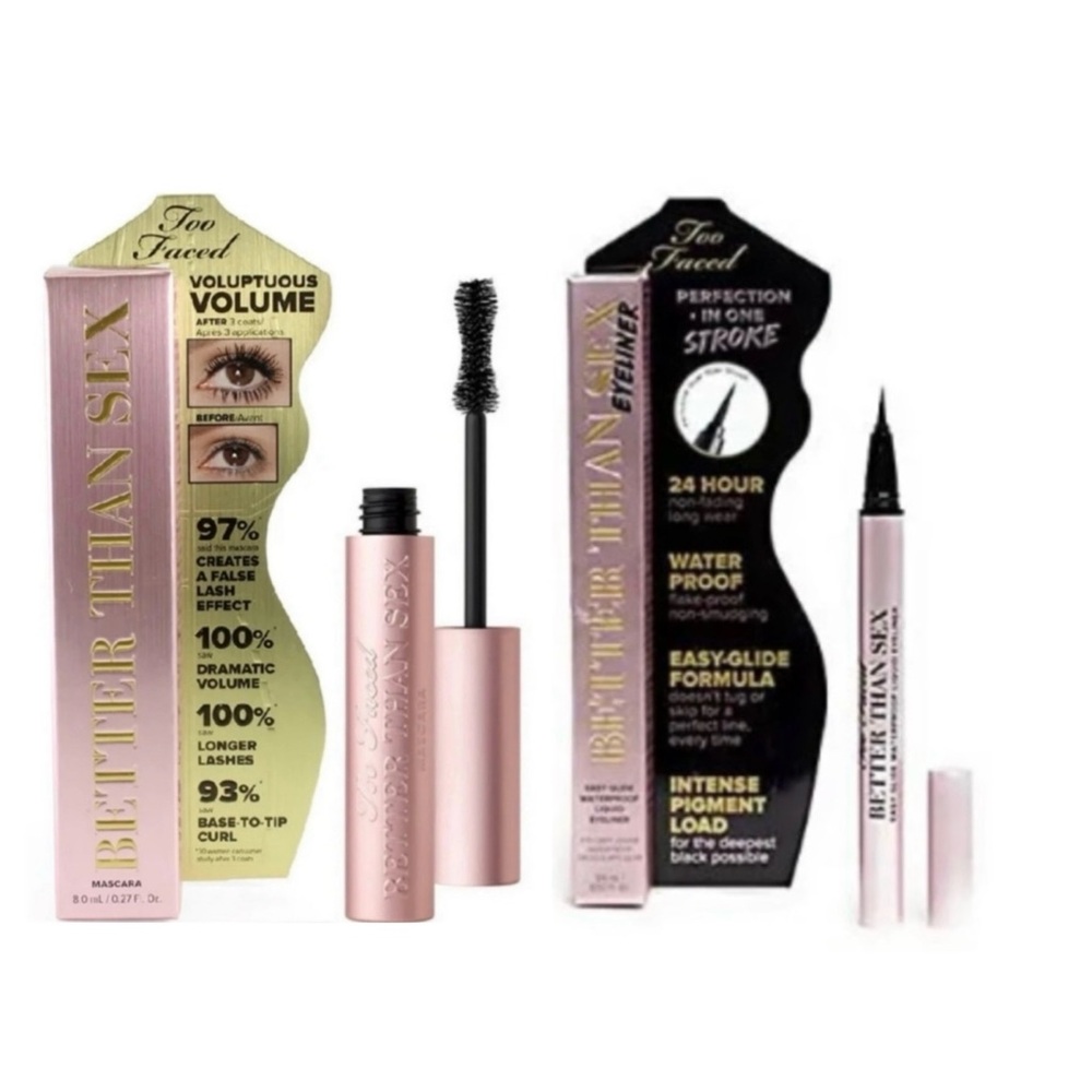 Too Faced Pink Mascara and Eyeliner Duo